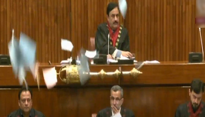 Senate Deputy Chairman Syedaal Khan Nasar chairing a Senate session in Islamabad on January 28, 2025. — YouTube/ Screengrab/ @SenateofPakistanOfficial