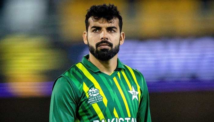 Shadab Khan Luftat during a match. PCB/File