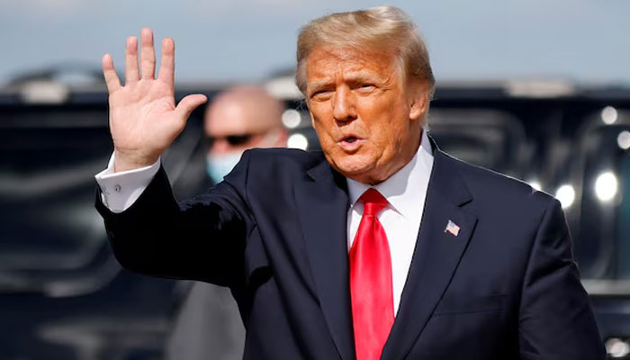 President Donald Trump waves as he arrives at Palm Beach International Airport in West Palm Beach, Florida, US, January 20, 2021. — Reuters