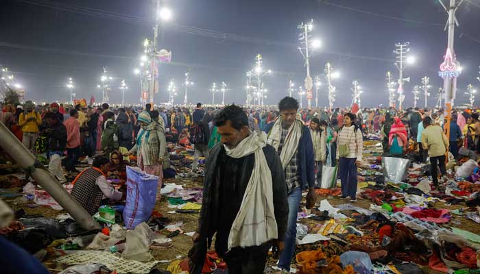 Devotees walk as they leave after a deadly stampede before the second Shahi Snan (royal bath) at the Maha Kumbh Mela or the Great Pitcher Festival, in Prayagraj, India, January 29, 2025. — Reuters