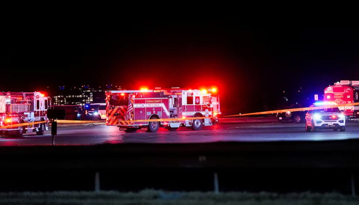 Emergency services operate at Gravelly Point, after American Eagle flight 5342 collided with a helicopter while approaching Reagan Washington National Airport and crashed in the Potomac River, in Arlington, Virginia, US January 29, 2025. — Reuters