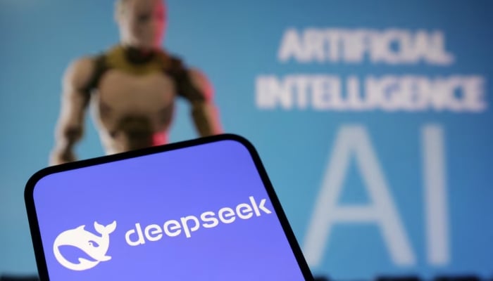 The Deepseek logo and words reading Artificial Intelligence AI are seen in this illustration taken on January 29, 2025. — Reuters