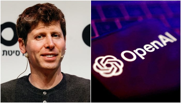 A combination of images shows OpenAI CEO Sam Altman (left) and the OpenAI logo displayed on a phone screen. — Reuters/File