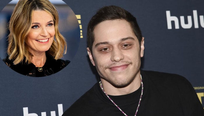 Pete Davidson makes welcoming gesturing to Savannah Guthrie