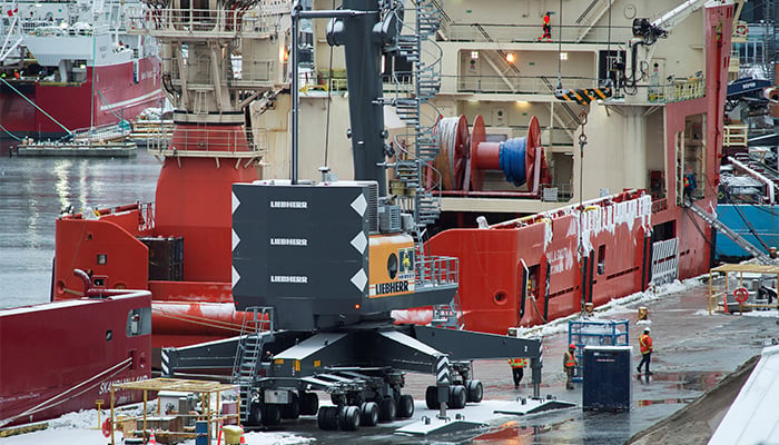 Supply ships that service the offshore oil rigs on Canadas east coast load cargo in St Johns, Newfoundland, Canada, February 1, 2025 after tariffs were imposed by the US on Canadian exports. — Reuters