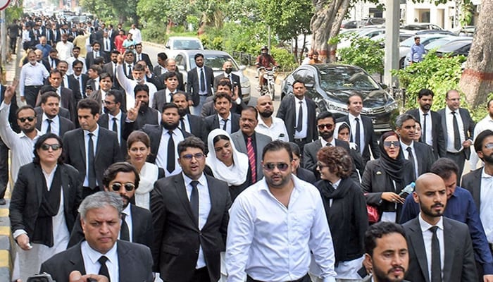 A representational image of lawyers protest on September 21, 2023. — Online