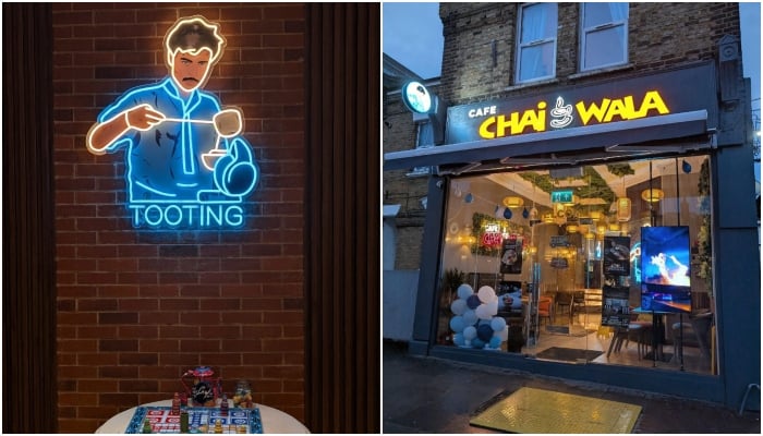 Photos show Café Chaiwala Arshad Khan in Tooting, South London, in exquisite Pakistani cultural settings. — Reporter