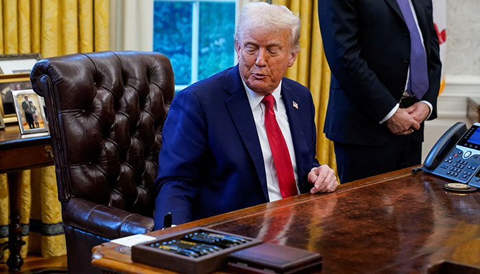 US President Donald Trump reacts at the White House, in Washington, US February 3, 2025. — Reuters