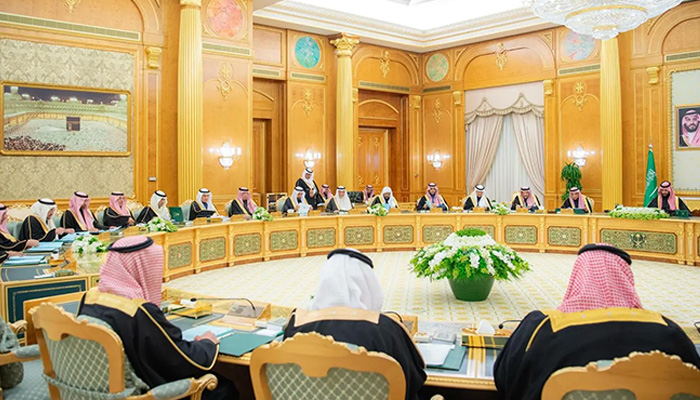 Saudi Crown Prince and Prime Minister Mohammed bin Salman bin Abdulaziz Al Saud chairs the cabinet session on February 4, 2025. — SPA