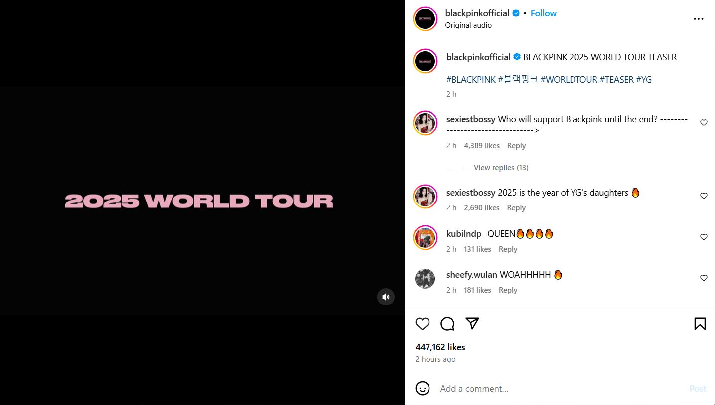 BLACKPINK unveils sneak peek to 2025 world tour