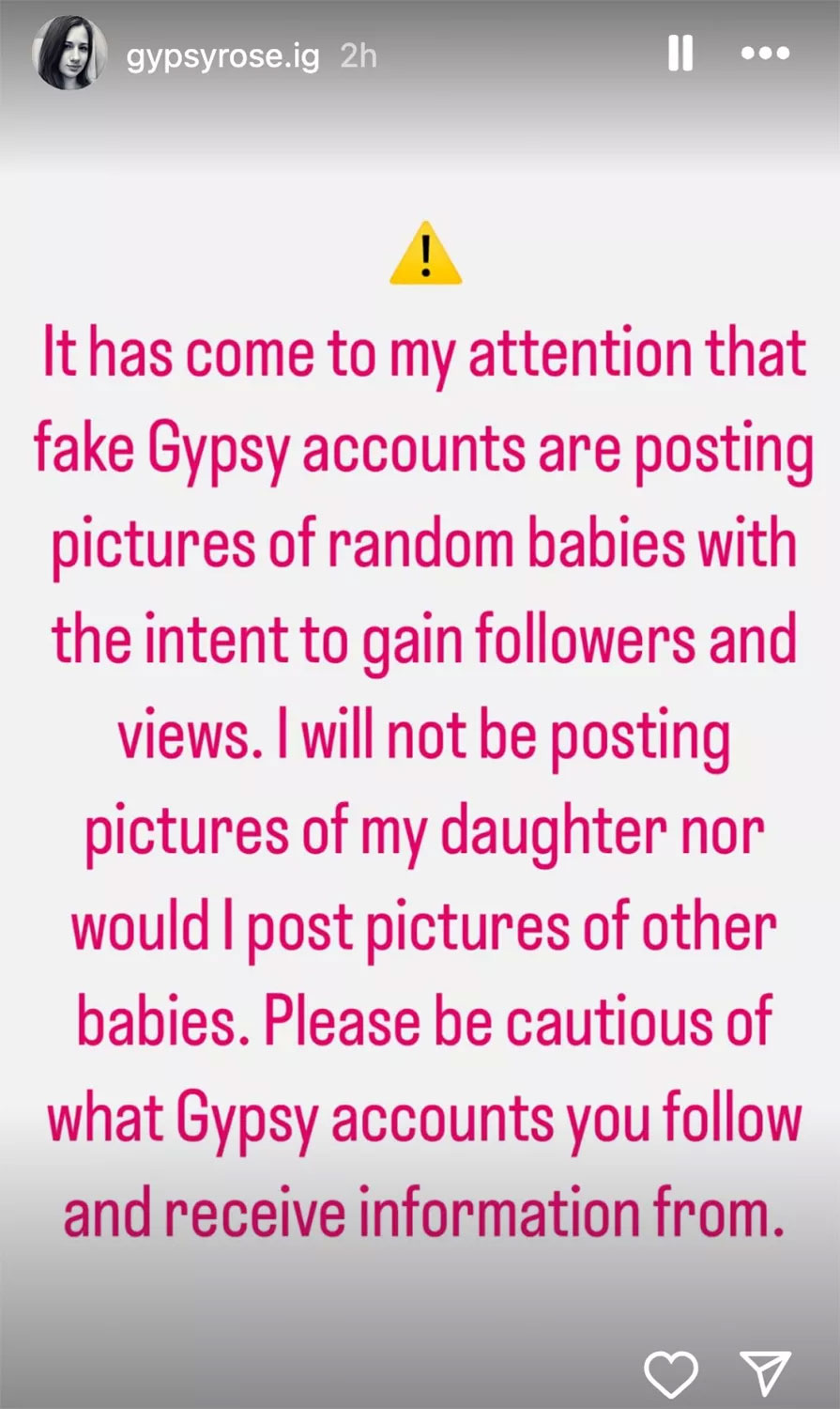 Gypsy-Rose Blanchard takes jibe at fake accounts