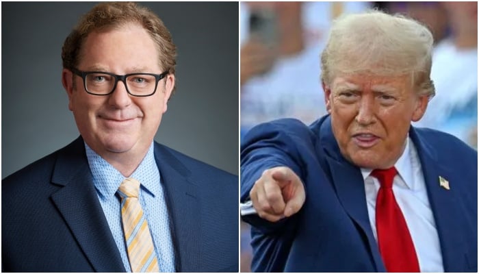 Australian state lawmaker Aussie Trump (left), formerly known as Ben Dawkins, and US President Donald Trump. — Facebook/ @Ben Dawkins MLC/ AFP/ File