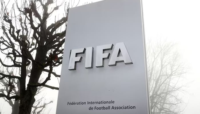 FIFAs logo is seen in front of its headquarters during a foggy autumn day in Zurich, Switzerland on November 18, 2020. — Reuters