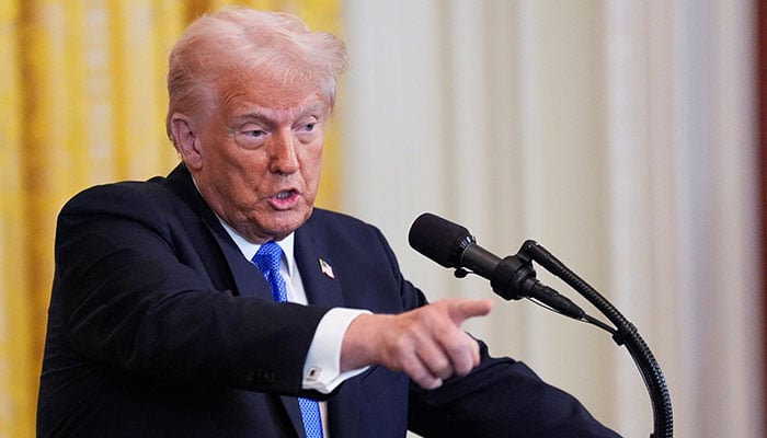 US President Donald Trump holds a joint press conference with Japanese Prime Minister Shigeru Ishiba in the East Room at the White House in Washington, US February 7, 2025. — Reuters