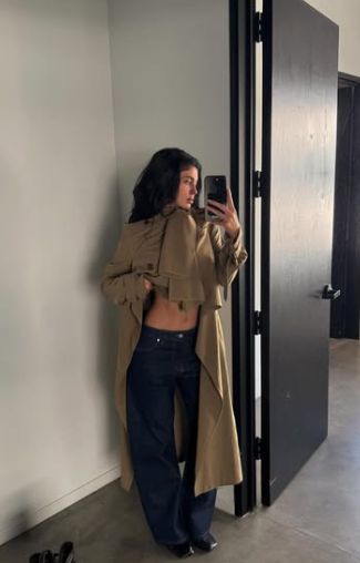 Kylie Jenner showcases her brown pup in casual look