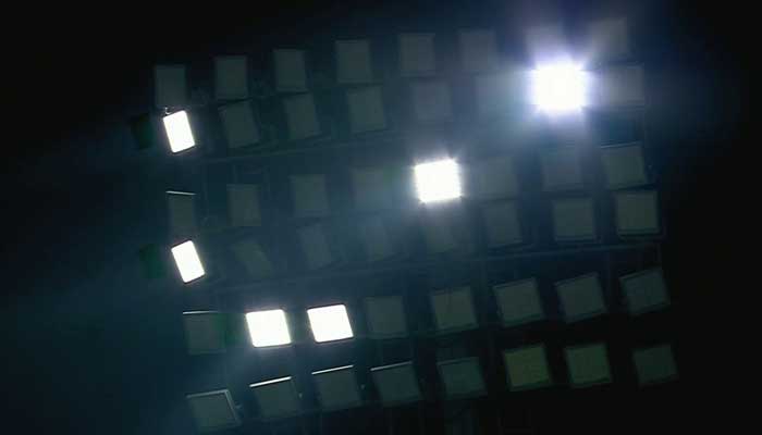 Floodlight goes off during second one-day international (ODI) between India vs England at Barabati Stadium, Cuttack, India, February 9, 2025. — X/@animeshingh_