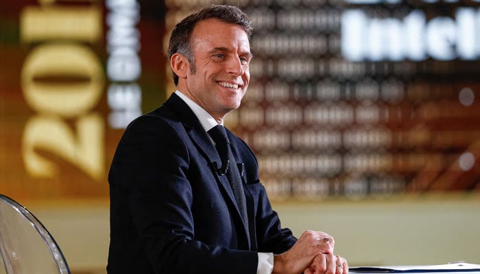 French President Emmanuel Macron attends an interview for national television, ahead of the Artificial Intelligence Action Summit at the Grand Palais, in Paris, France, February 9, 2025. — Reuters