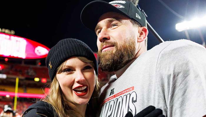 Taylor Swift brings iconic T from Grammys to Super Bowl for Travis Kelce