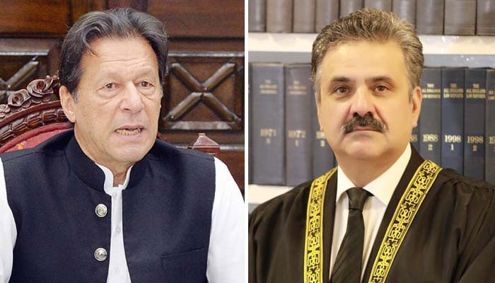 This combination of photo shows Pakistan Tehreek-e-Insaf (PTI) founder Imran Khan (left) and Chief Justice of Pakistan (CJP) Yahya Afridi. —NNI/Supreme Court website/File