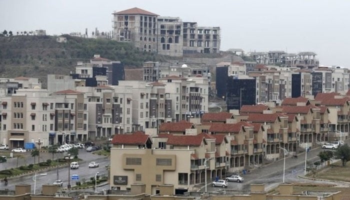 An aerial view showing residential buildings in Karachi. — Reuters/File