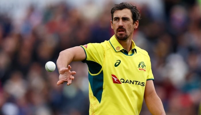 Australias Mitchell Starc in action against England at Bristol County Ground, Bristol, Britain, September 29, 2024. — Reuters