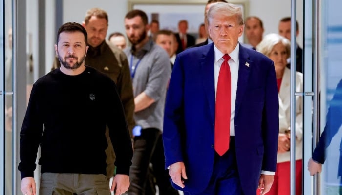 US President Donald Trump and Ukraines President Volodymyr Zelenskiy meet at Trump Tower in New York City, US, September 27, 2024. — Reuters