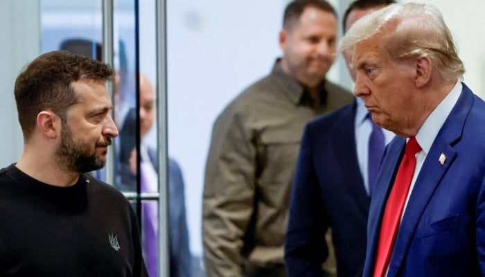 US President Donald Trump and Ukraines President Volodymyr Zelenskiy meet at Trump Tower in New York City, US, September 27, 2024. — Reuters