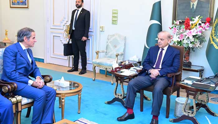 International Atomic Energy Agency (IAEA) Director General Rafael Mariano Grossi (left) calls on the prime minister at the PM House on February 12, 2025. — PID