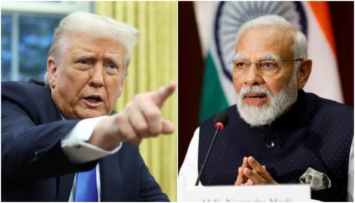 This combination of images shows US President Donald Trump (left) and Indian Prime Minister Narendra Modi. — Reuters/File