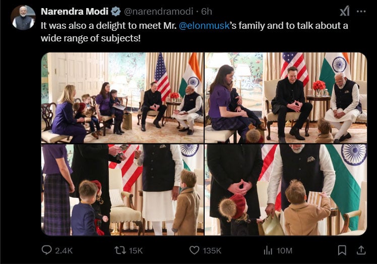 Modi and Musk discuss space, mobility, and innovation in Washington