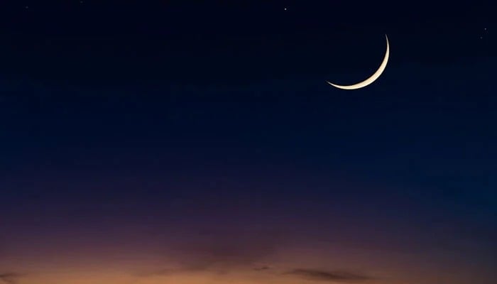 Representational image of a new crescent seen on the sky. — X/@HaramainInfo/File