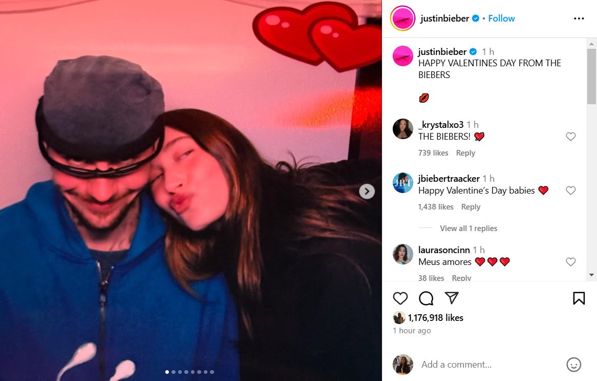 Justin, Hailey Bieber shut down split rumors with Valentines Day update