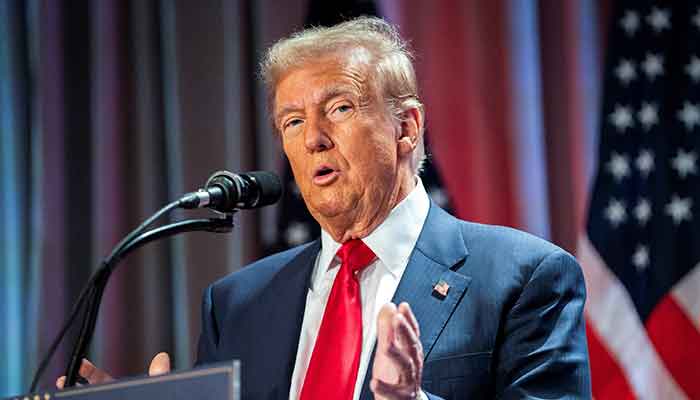 Donald Trump speaks during a meeting with House Republicans at the Hyatt Regency hotel in Washington, DC, US on November 13, 2024. — Reuters