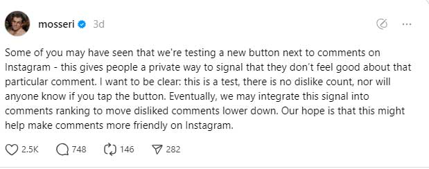 Instagram testing new feature to make comments ‘more friendly