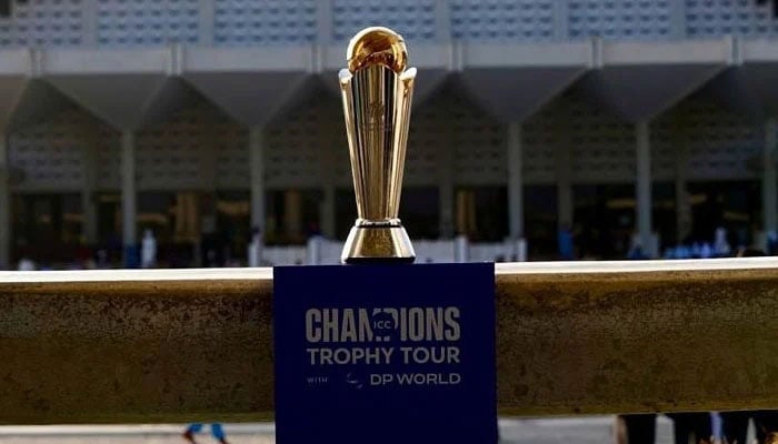 ICC Champions Trophy title at Islamabads Faisal Mosque on November 16, 2024 - X/@TheRealPCB