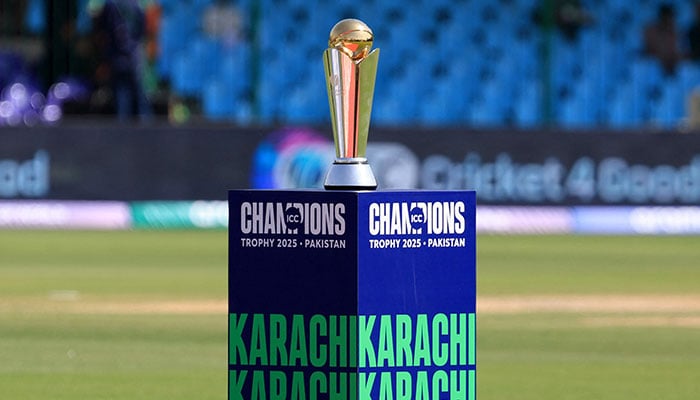 Champions Trophy is pictured before the Group A match between Pakistan and New Zealand at Karachi's National Stadium on February 19, 2025. — Reuters