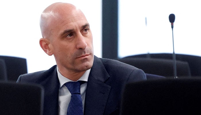 Luis Rubiales in court on day one of Rubiales trial - National Court, Madrid, Spain, February 3, 2025.— Reuters