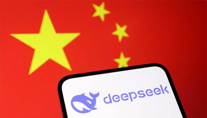 Deepseek logo and Chinese flag are seen in this illustration taken, January 28, 2025. —Reuters