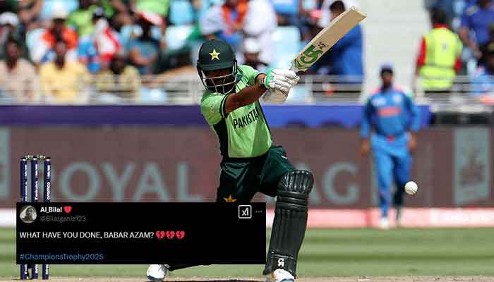 Babar Azam bats against India. — Reuters