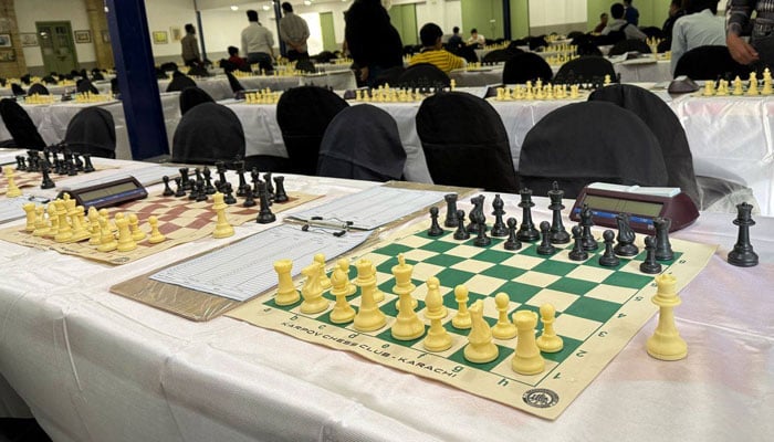 This representational image shows a chess board. — Facebook/Chess Federation of Pakistan/File