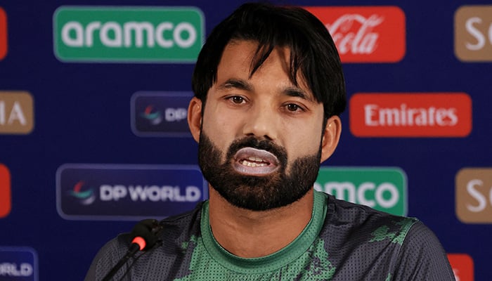 Pakistans white-ball captain Mohammad Rizwan during a press conference at National Bank Stadium, Karachi, on February 18, 2025. — Reuters