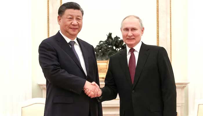 Russian President Vladimir Putin and Chinese President Xi Jinping attend a meeting at the Kremlin in Moscow, Russia, March 20, 2023. — Reuters