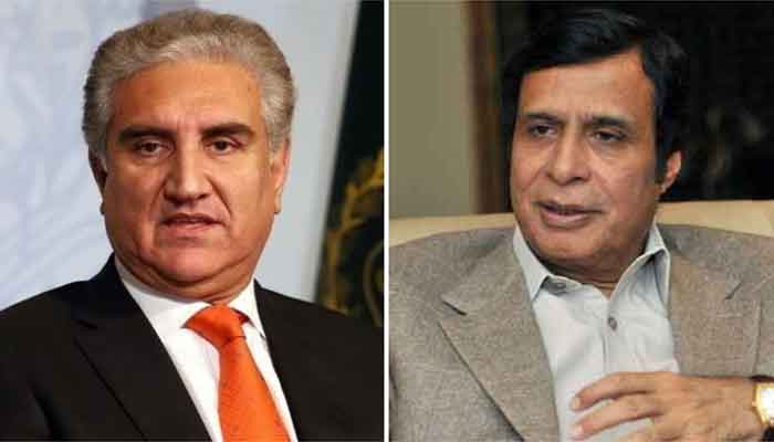 The combined image of Chaudhry Pervez Elahi (R) and Shah Mehmood Qureshi. - Geo.tv/file