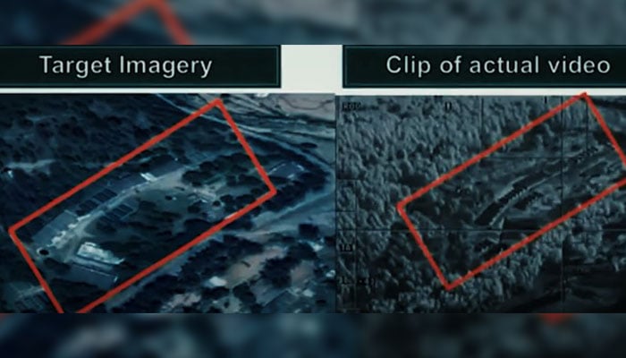 A collage showing the Indian military sites targeted by PAF during Operation Swift Report. — Screengrab via YouTube@ISPR