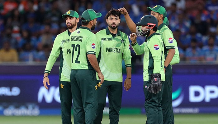 Pakistan players are seen during their match against India at Dubai International Stadium, United Arab Emirates (UAE), on February 23, 2025. — Reuters