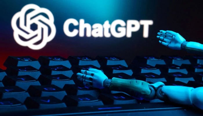 The ChatGPT logo, a keyboard, and robot hands are seen in this illustration taken January 27, 2025. — Reuters