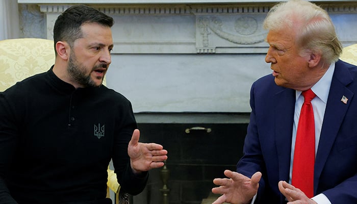 US President Donald Trump meets with Ukrainian President Volodymyr Zelensky at the White House in Washington, DC, US, February 28, 2025. — Reuters