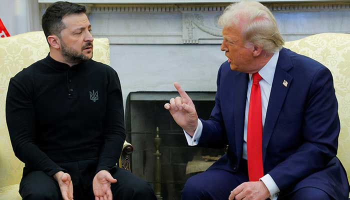 US President Donald Trump meets with Ukrainian President Volodymyr Zelenskiy at the White House in Washington, DC, US, February 28, 2025. — Reuters