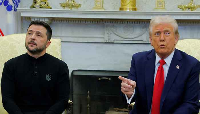 US President Donald Trump meets with Ukrainian President Volodymyr Zelensky at the White House in Washington, DC, US, February 28, 2025. — Reuters