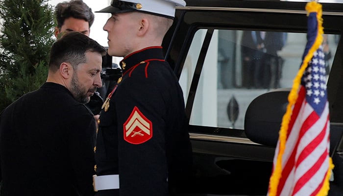 Ukrainian President Volodymyr Zelensky departs after a press conference with US President Donald Trump was cancelled following their fiery Oval Office meeting at the White House in Washington, DC, US, February 28, 2025. — Reuters